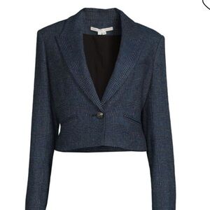 NWT Veronica Beard Blue Plaid Fabiola Jacket
